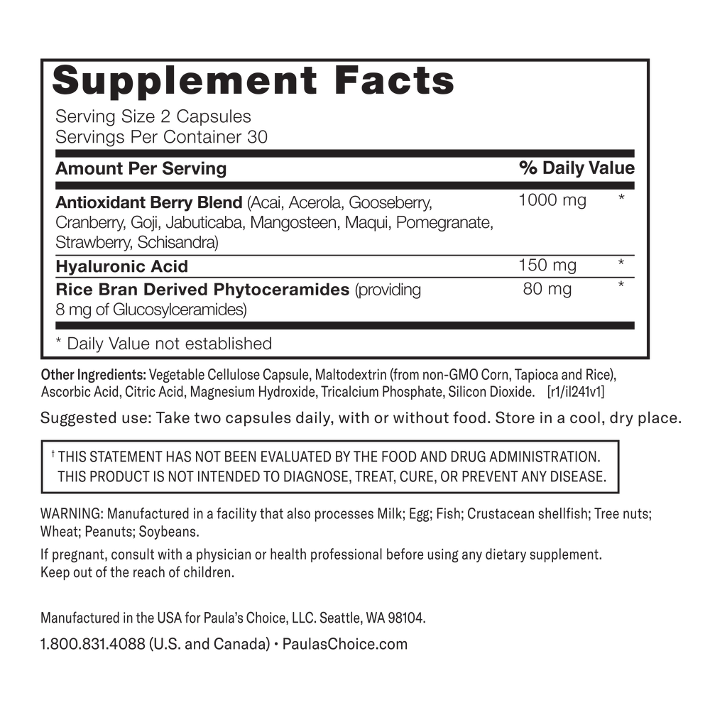 Hyaluronic Acid + Ceramide Dietary Supplement